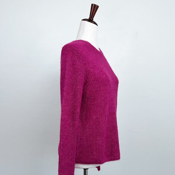 Banana Republic Cozy Ribbed Knit Elegant Berry Sweater NWT - Picture 7 of 10